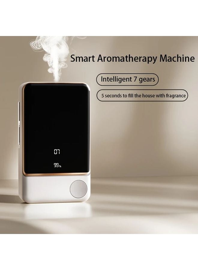 White Aromatherapy Lamp USB Diffuser With Digital Display Nightlight Humidifier - Image 1